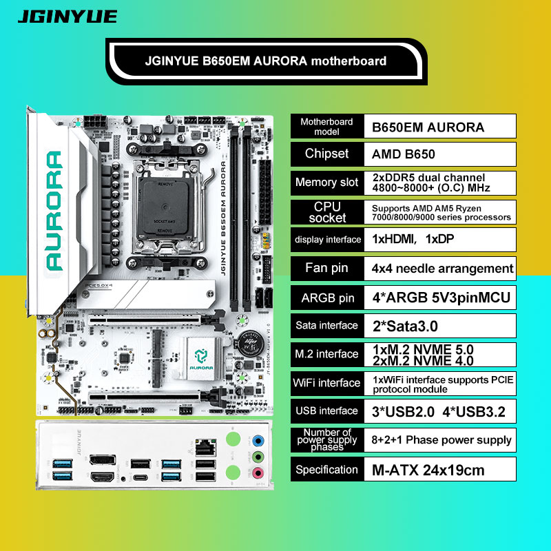 Gaming B650 MATX AMD AM5 DDR5  - огляд і ціна Am5 Micro Atx Pcie 5.0 Motherboard