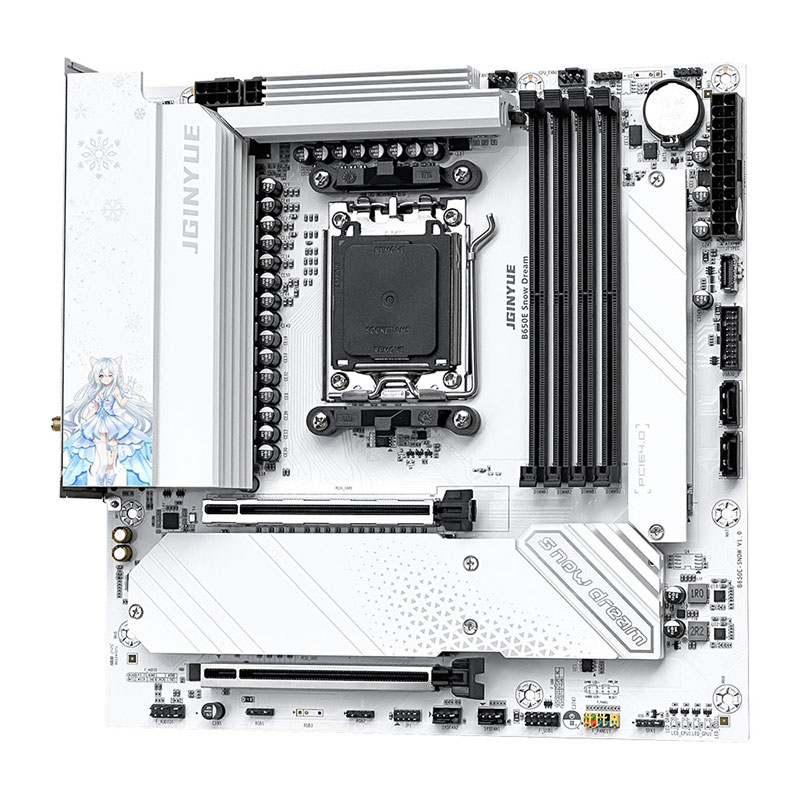 JGINYUE B650E Snow Dream AM5 M - огляд і ціна Am5 Micro Atx Pcie 5.0 Motherboard